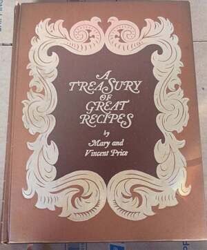 A Treasury of Great Recipes by Mary and Vincent Price Hardcover Cookbook
